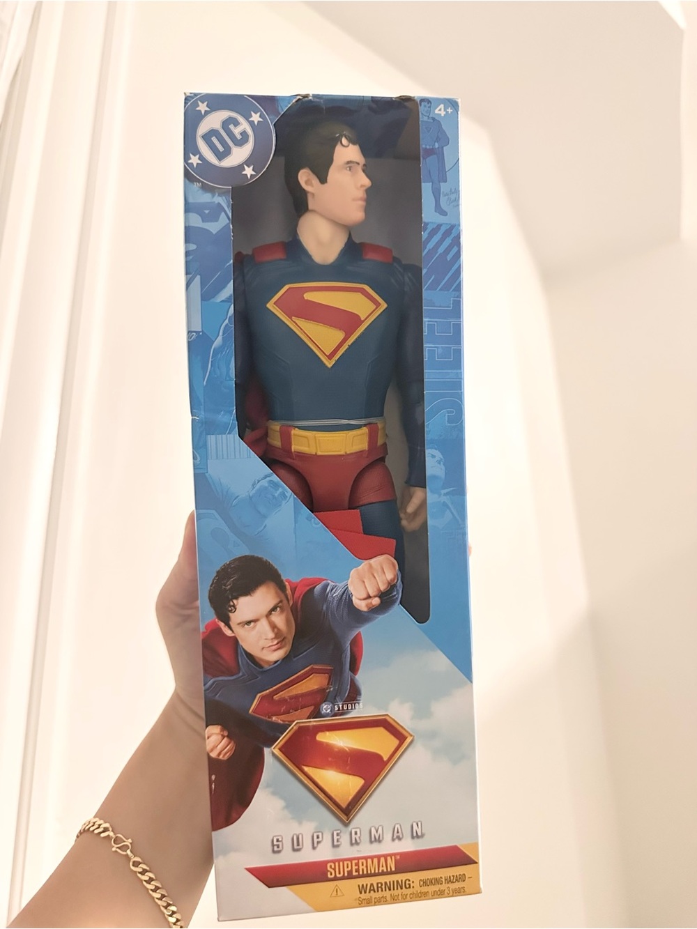 NEW 12 inch DC Superman Kids Costume Figure - Blue & Red